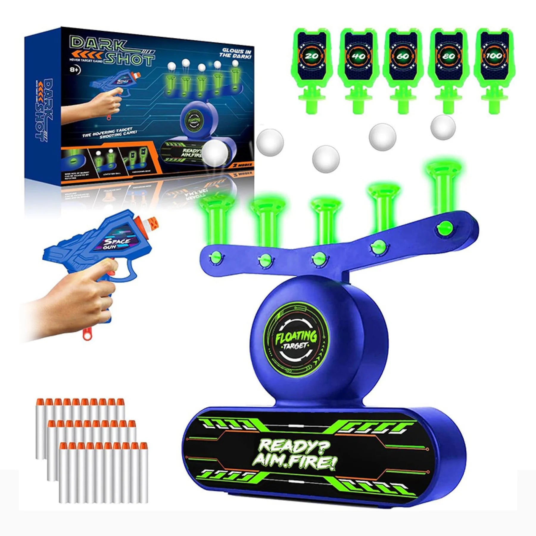 لعبة تصويب 2 في 1 مع مسدسين ومجموعة كرات