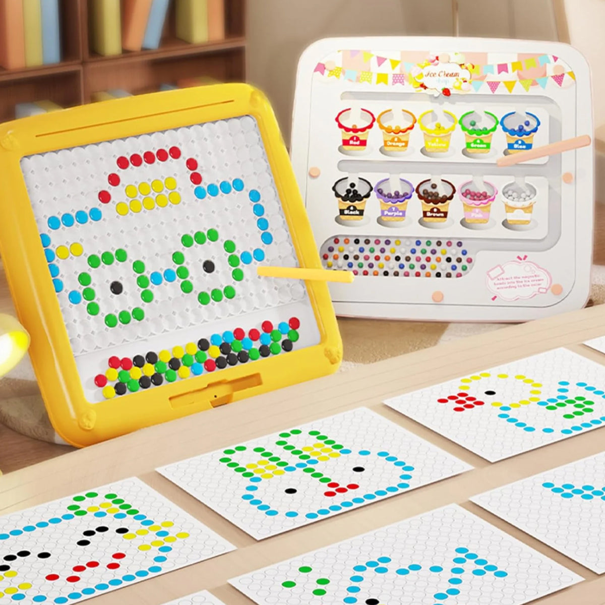 لوح رسم مغناطيسي 2 في 1